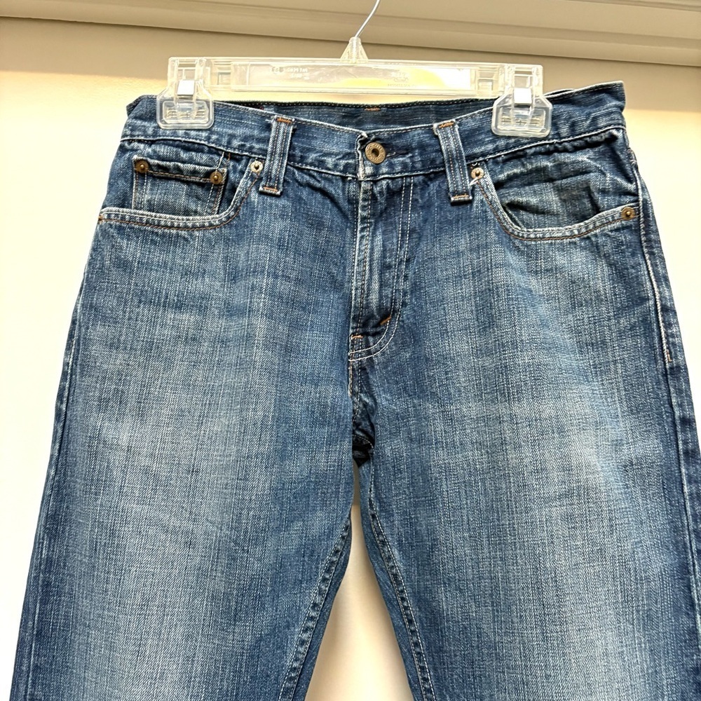 Levi’s 514 Men’s Slim Straight Jeans 30x30 Dark Wash Faded Zipper Fly - Picture 3 of 7